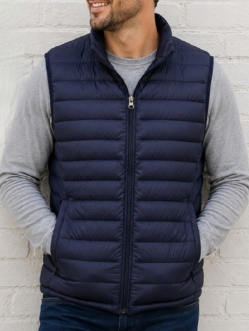 Saddlebred Packable Downfill Quilted Puffer Vest Navy Mens XL
